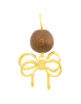 Brinco Dourado Laço Duplo