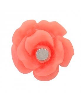 Brinco Prateado Rosa De Resina
