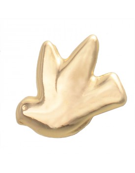 Brinco Dourado Pombinha Estampada