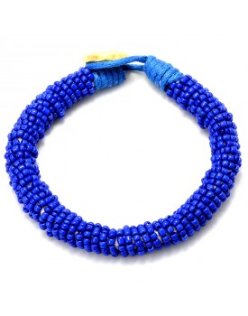 Pulseira De Miçangas Azul Marinho