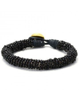Pulseira De Miçangas Pretas