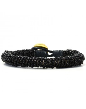Pulseira De Miçangas Pretas