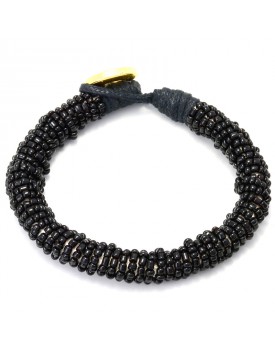 Pulseira De Miçangas Pretas