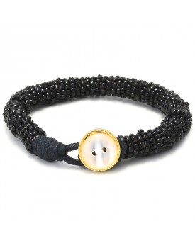 Pulseira De Miçangas Pretas