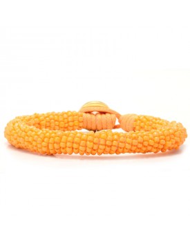 Pulseira De Miçangas Laranja