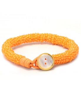 Pulseira De Miçangas Laranja