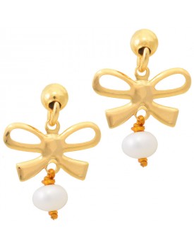 Brinco Dourado Lacinho Com...