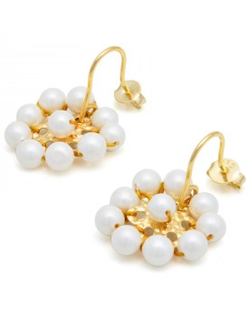 Brinco Dourado Margarida De Pérola