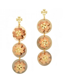 Brinco Dourado Paetês E Trevinhos