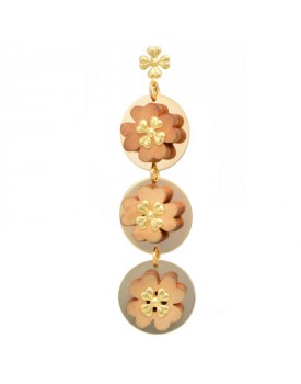Brinco Dourado Paetês E Trevinhos