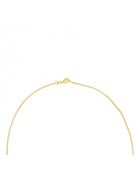 Colar Dourado Flor Contas Coração