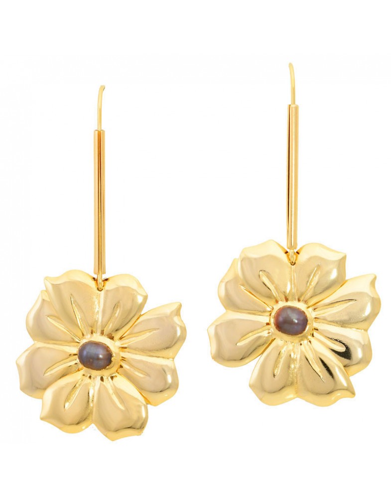 Brinco Dourado Flor De Laço