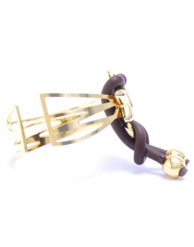 Anel Dourado Passador De Lacinho Com Silicone