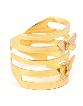 Anel Dourado 5 Fios Borboletinha