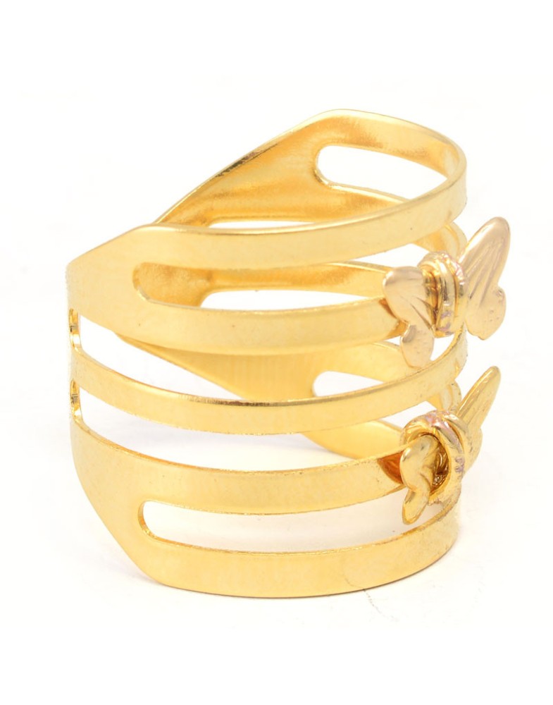 Anel Dourado 5 Fios Borboletinha