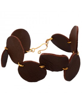 Pulseira Dourada Círculos...