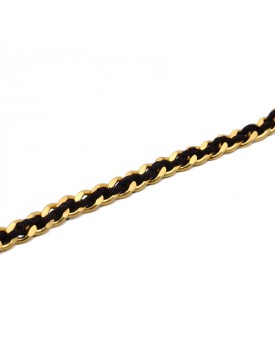 Pulseira Dourada Corrente Com Cadarço