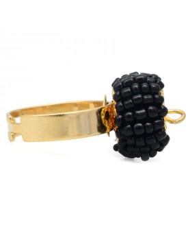 Anel Dourado Pneu Preto