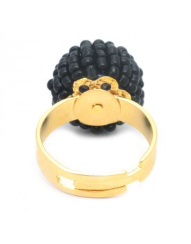 Anel Dourado Pneu Preto