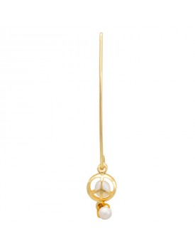 Brinco Dourado Gancho Woodstock
