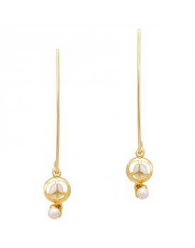 Brinco Dourado Gancho Woodstock