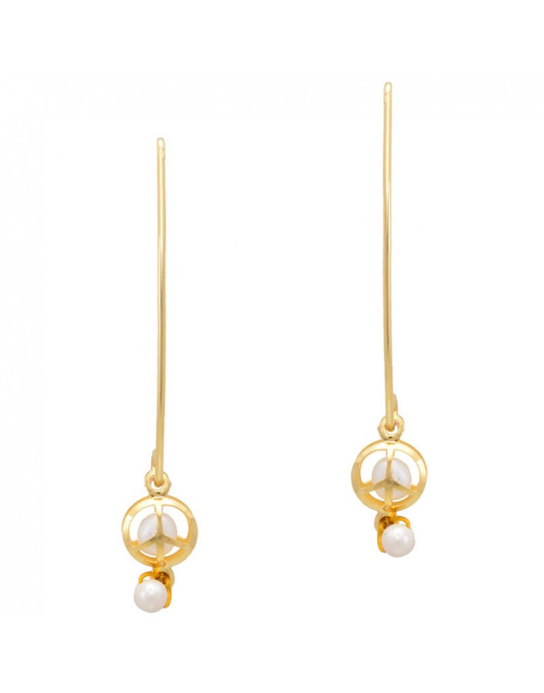 Brinco Dourado Gancho Woodstock
