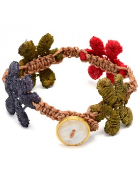 Pulseira  Flores Guipir