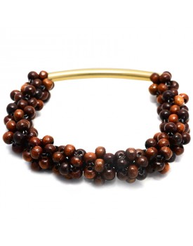 Pulseira Dourada Cachos De Imbuia
