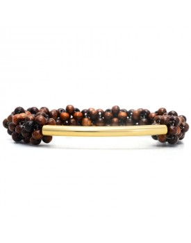 Pulseira Dourada Cachos De Imbuia