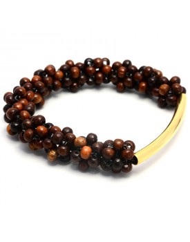 Pulseira Dourada Cachos De Imbuia