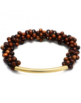 Pulseira Dourada Cachos De Imbuia