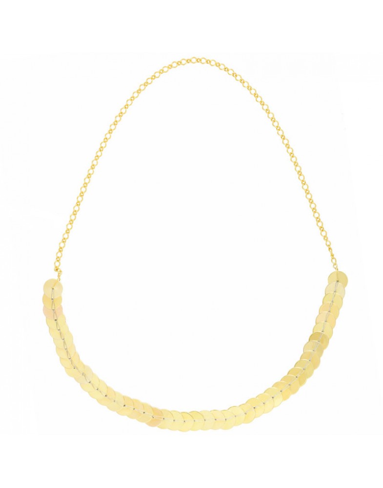 Colar Dourado Paetês