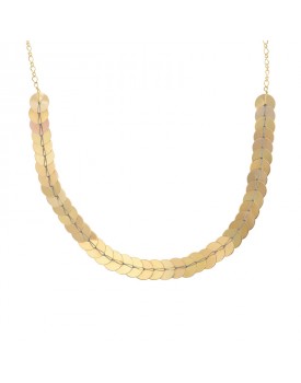 Colar Dourado Paetês