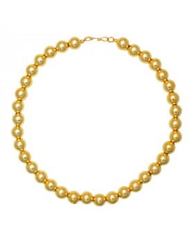 Colar Dourado  Bola Fosca