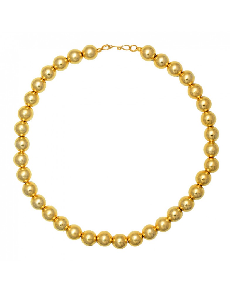 Colar Dourado  Bola Fosca