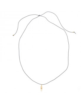 Colar Dourado Silicone Cinza Com Menino