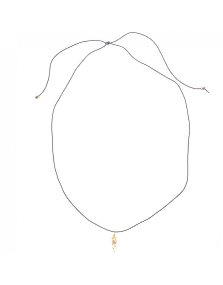 Colar Dourado Silicone Cinza Com Menino