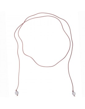 Colar Prateado Silicone Com Bolas