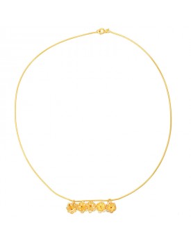 Colar Dourado Flores