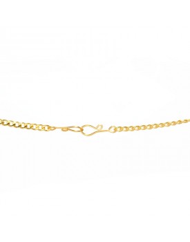Colar Dourado Corrente Com Pérola