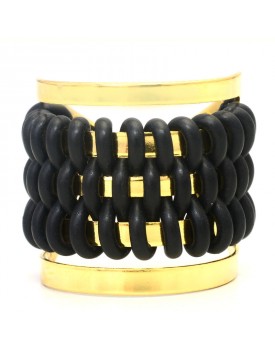 Anel Dourado Bordado