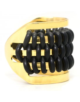 Anel Dourado Bordado