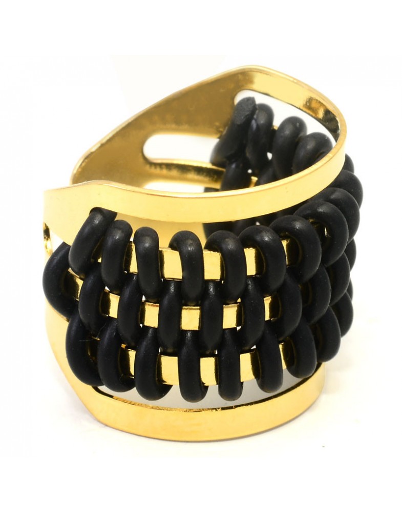 Anel Dourado Bordado
