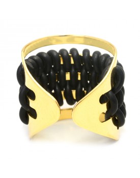 Anel Dourado Bordado