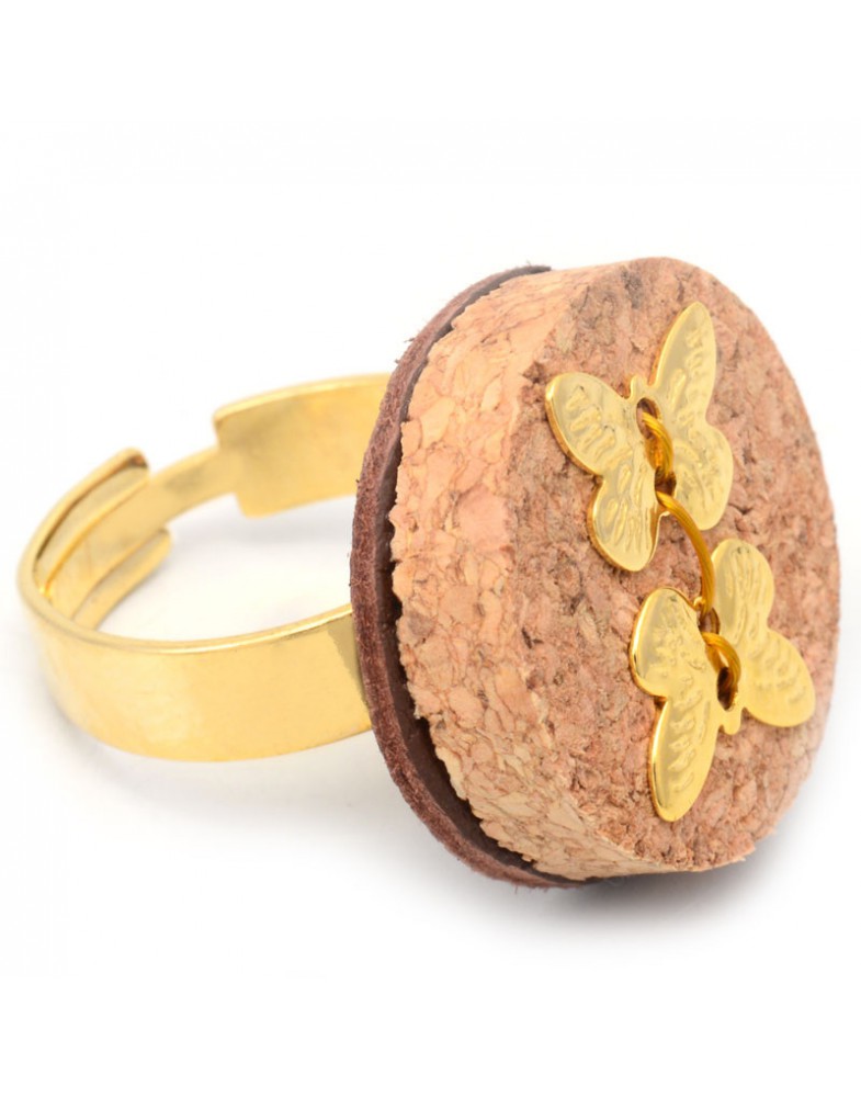 Anel Dourado Borboletas