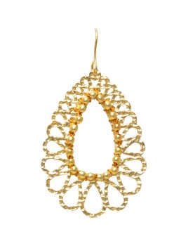 Brinco Dourado Gotas Vazadas