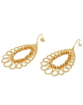 Brinco Dourado Gotas Vazadas