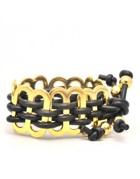 Anel Dourado Passador Silicone