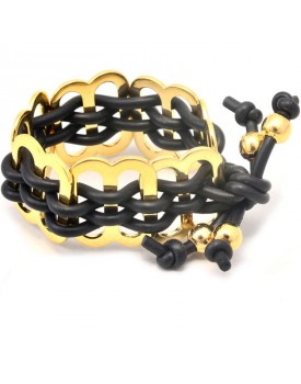 Anel Dourado Passador Silicone