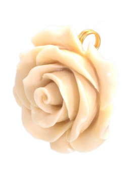 Pingente Dourado Flor Resina